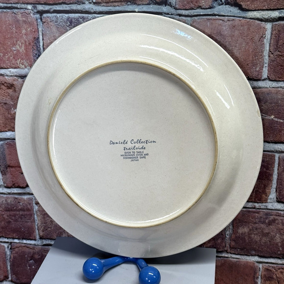 1 Daniele Collection Dinner Stoneware Plate Platter Trailride Pattern Japan 1970 - Picture 6 of 7